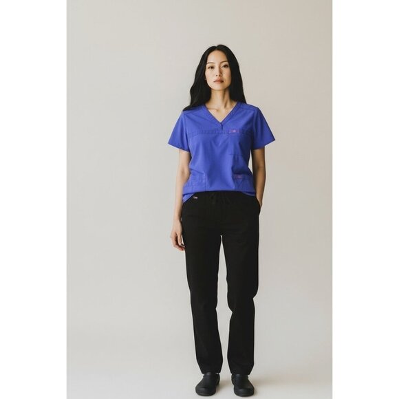 Wonder Wonk Tops - Wonder Wink Wonder Flex Women's Purple & Pink Scrub Top